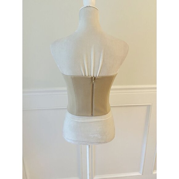 Sans Faff Half Moon Corset Top Camel S - Picture 7 of 9